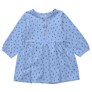 Robe bébé bleu à motifs