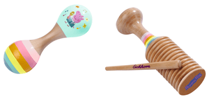 Jouet musical maraca et cliquet Peppa Pig bois