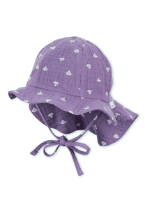 Cappello lino carattere rosa