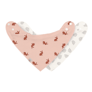 Foulard triangulaire pack de 2 Little Forest Lapin