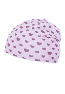 Slouch Beanie Hearts rosa