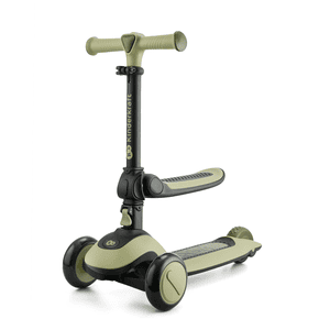 Bicicletta d'equilibrio e monopattino triciclo in 2 in 1 HALLEY green