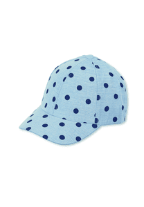 Casquette baseball à pois bleu ciel