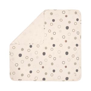 Plaid enfant cercles beige 80x80 cm