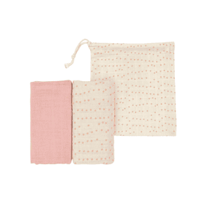 Mousseline doeken M 2-pack roos 60 x 60 cm