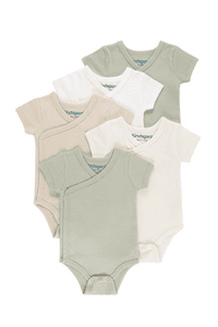 Body cache-coeur trunder manches courtes beige lot de 5