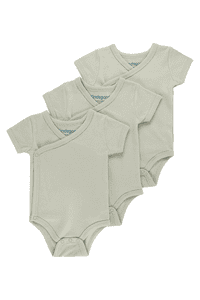 Wrap-around body trunder 3-pack korte mouw taupe