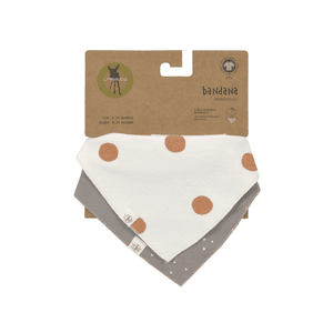 Écharpe triangulaire bébé pack de 2 Big Dots milky Sprinkle taupe