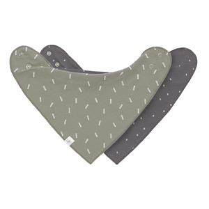 Foulard triangulaire, pack de 2 Speckles olive