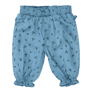 Hose mid blue denim gemustert