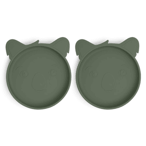 Siliconen bord Akila Koala Dusty Green Set van