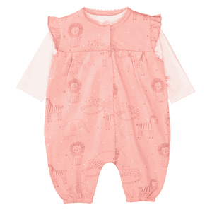 Romper+paita peach kuviollinen