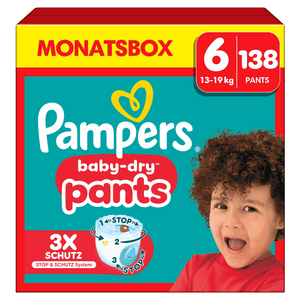 Baby-Dry Pants, Gr. 6 Extra Large, 14-19kg, Monatsbox (1 x 138 Pants)