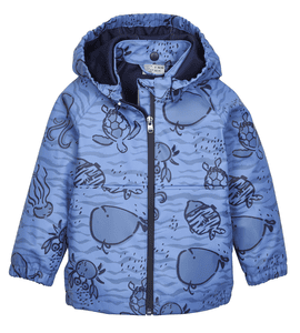 Regenjacke mit Kapuze hellblau