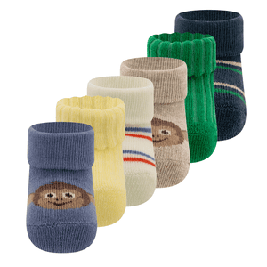 Erstlingssöckchen 6er-Pack Äffchen