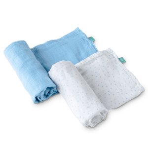 KOALA BABY CARE  ® Gaasluier Soft Touch 120 x 120 cm 2-pack - blauw