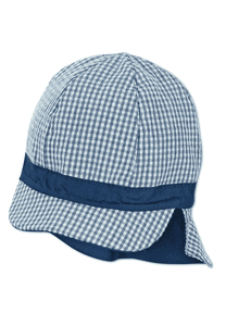 Casquette réversible Vichy/Uni marine