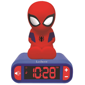 Spider -Reloj despertador hombre con figura de luz nocturna en 3D