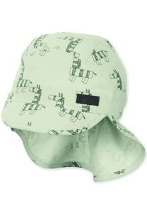 Schirmmütze mit Nackenschutz Zebra mittelgrün