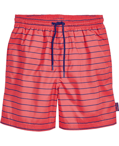 Strand shorts gestreept koraal