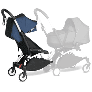 Kinderwagen YOYO 6+ connect White mit Textilset Air France Blue