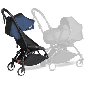 Kinderwagen YOYO 6+ connect White mit Textilset Air France Blue