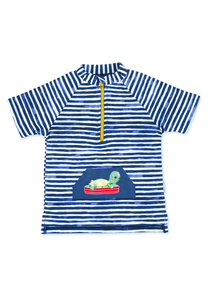 Kurzarm-Schwimmshirt Schildkröte marine