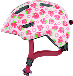 Casque de vélo enfant SMILEY 3.0 T.S LED rose fraise