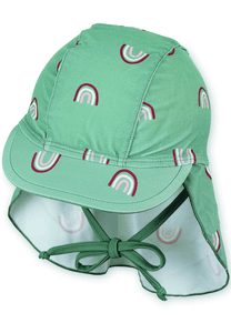 Peaked Cap med nackskydd Rainbow Green