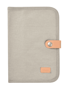 Funda para folletos de salud - Lienzo Gris Perla