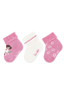 Baby-Socken 3er-Pack Mädchen zartrosa