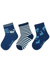 Strumpor 3-pack sea mid blue