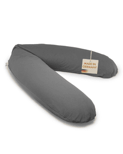 Coussin d'allaitement Premium ultra-doux uni anthracite 194 cm