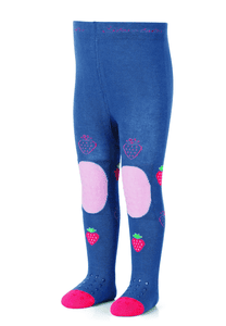 Kruipende panty aardbei blauw