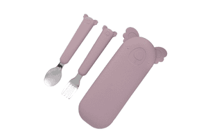 Bestikksett med etui Zoe the Koala dusty pink