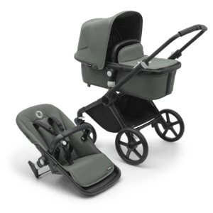 Kinderwagen Fox Cub mit Liegeaufsatz und Sitz Black/Forest Green