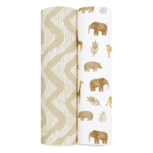 aden+anais™ essentials Langes enfant maxi mousseline coton Tanzania lot de 2