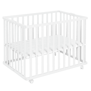 Parque infantil bebé 74 x 100 cm blanco plegable