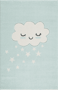 Kids love Alfombras CLOUD menta/blanco