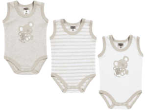 Bodysuit 3-pack beige melange