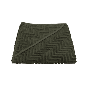 Kapuzenbadetuch Zigzag Dark Green