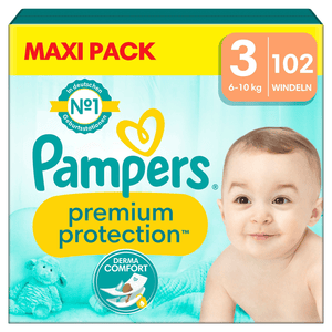 Premium Protection , maat 3 Midi, 6-10kg, Maxi Pack (1x 102 luiers)