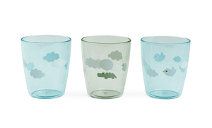 Glas Yummi mini 3-pack Happy clouds groen