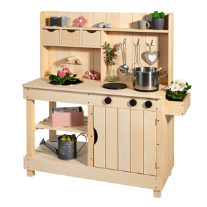 Ulkokeittiö / Mud kitchen "Explorer" luonnollinen