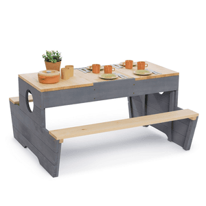 Table et banc enfant de jeu Creator bois, naturel/gris nuage