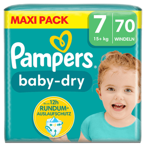 Baby-Dry Windeln, Gr. 7, 15+ kg, Maxi Pack (1 x 70 Windeln)