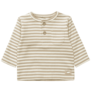Shirt taupe gestreift