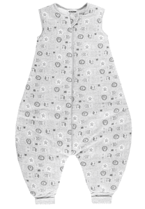 Surpyjama bébé ouatiné 120 g motifs mélange gris clair TOG 2.5