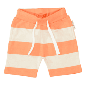 Sweatbermudas orange gestreift