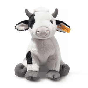 Mjuk Cuddly Friends Ko Cobb vit/svart prickig, 24 cm